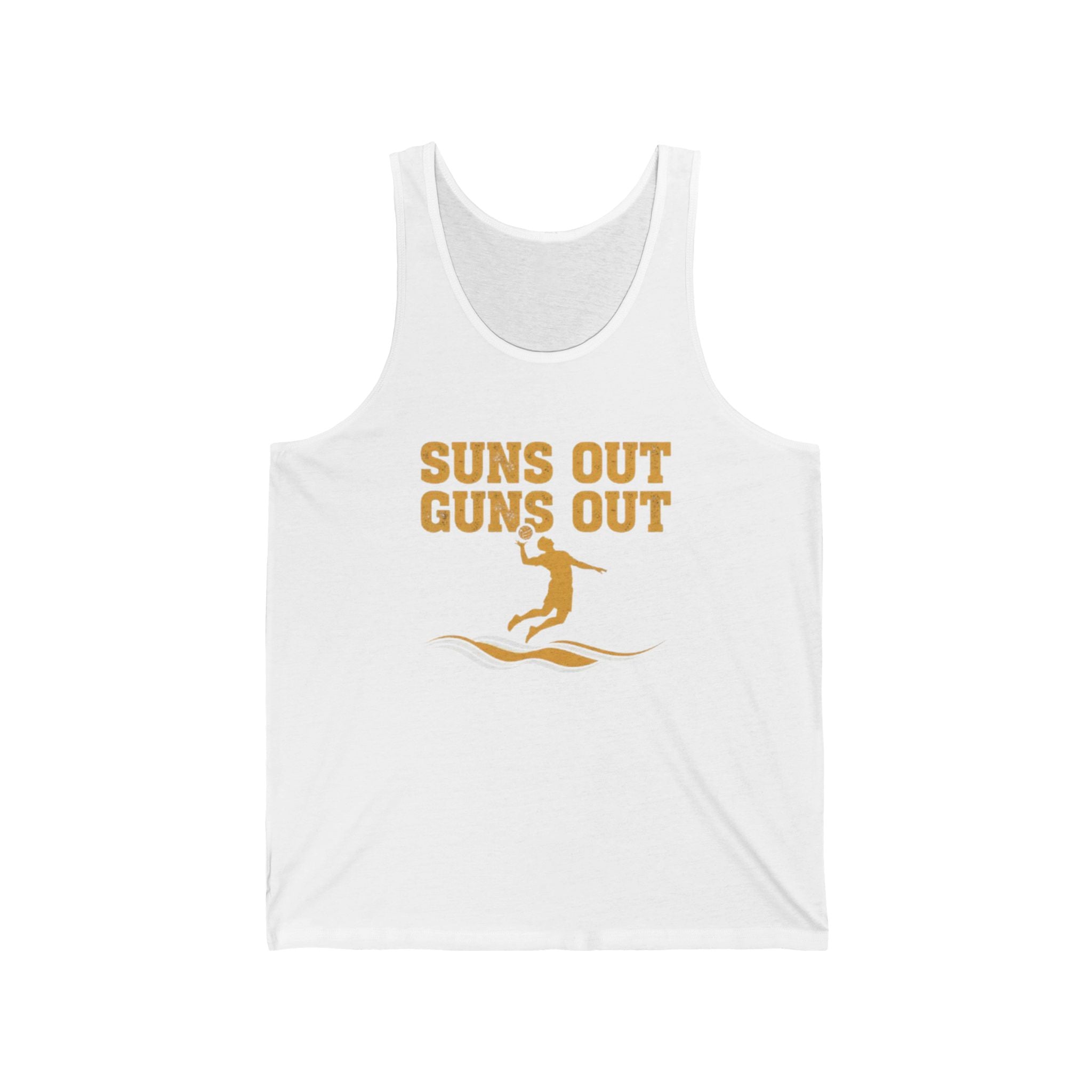 Suns Out Guns Out Tank Top — Beach Volleyball Muscle Tee