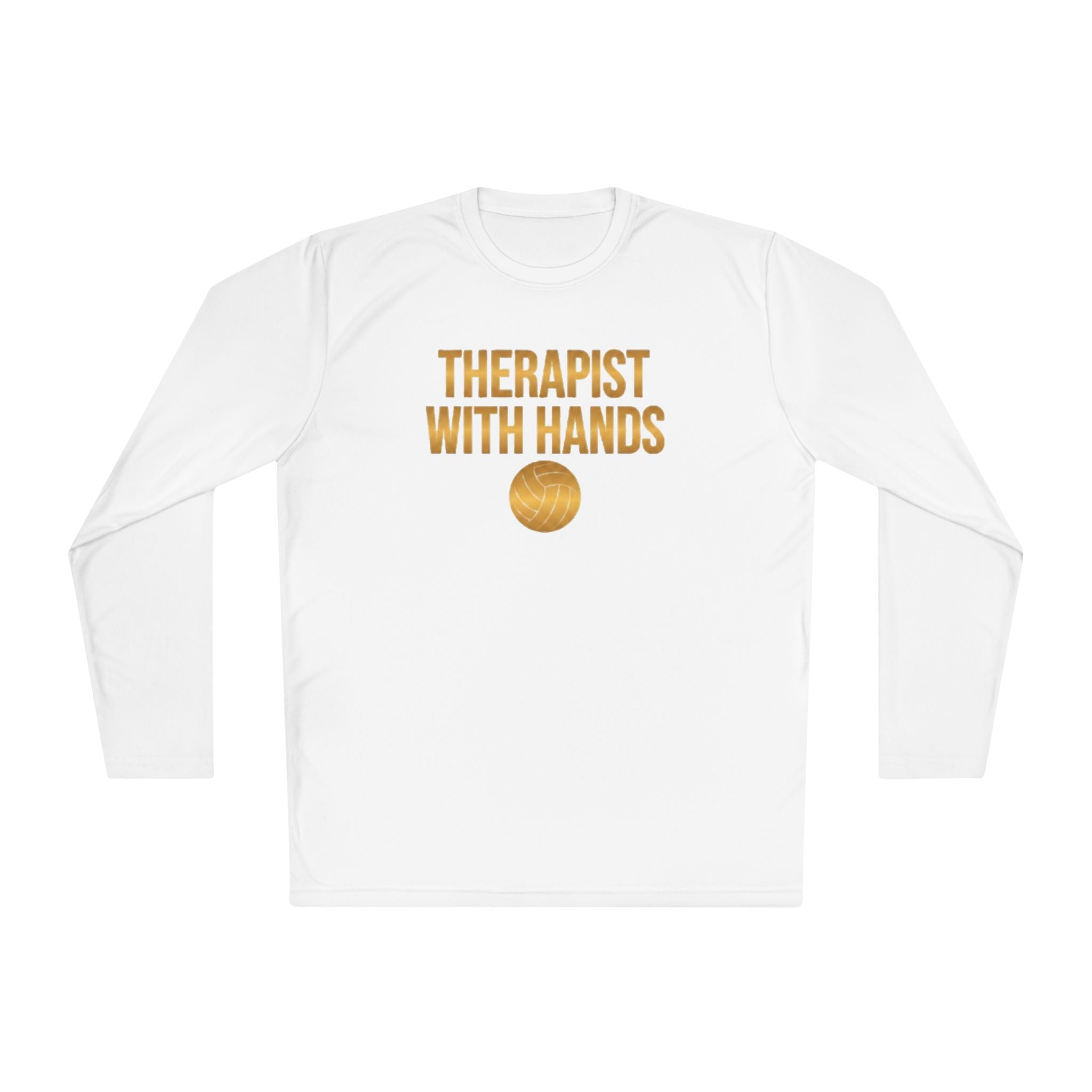 "Therapist With Hands" Volleyball Long Sleeve Tee — 'Setter' Athletic Long Sleeve