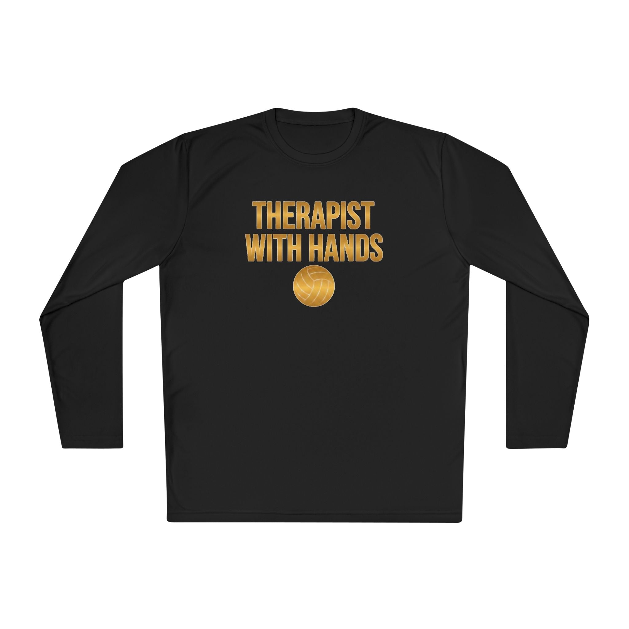 "Therapist With Hands" Volleyball Long Sleeve Tee — 'Setter' Athletic Long Sleeve