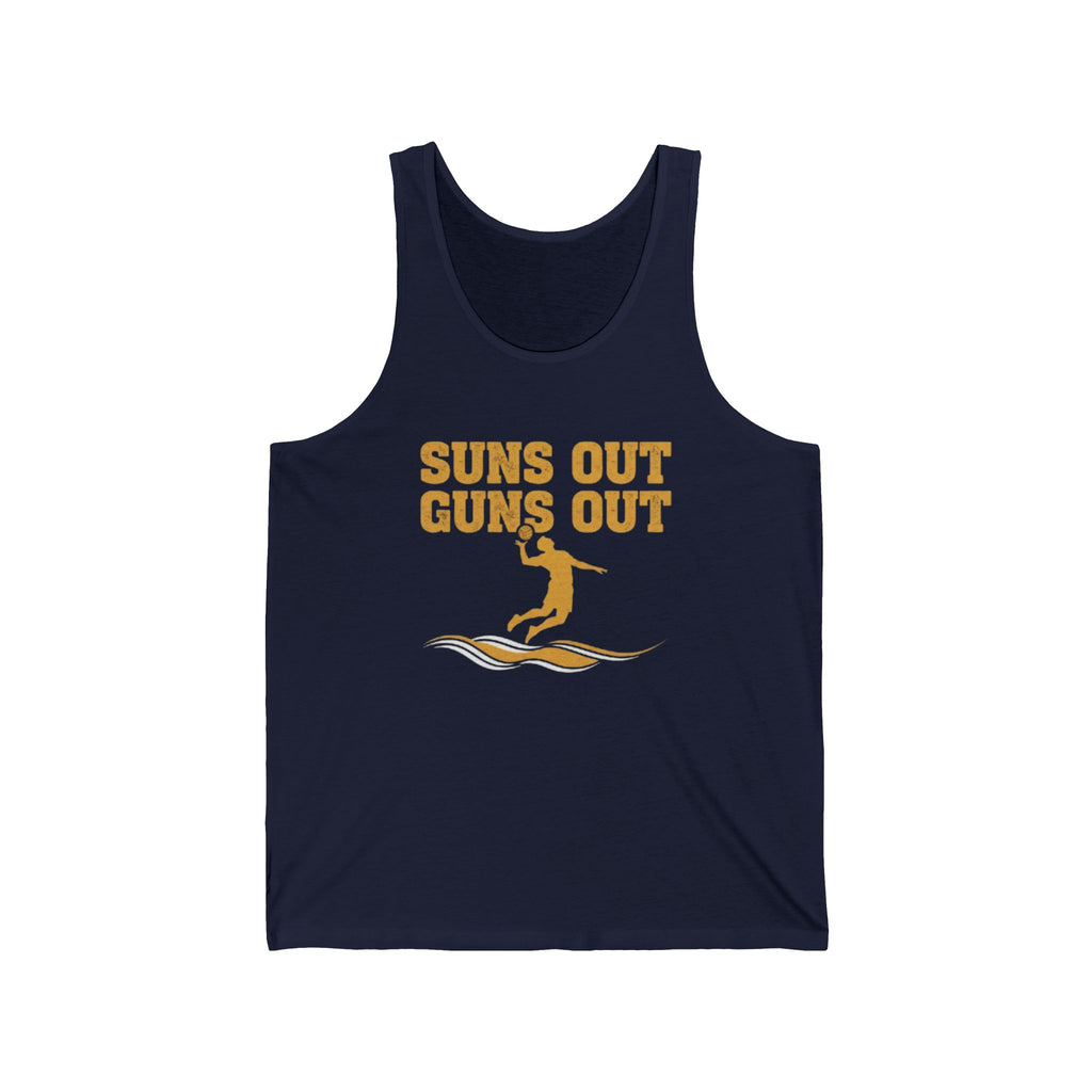 Suns Out Guns Out Tank Top — Beach Volleyball Muscle Tee