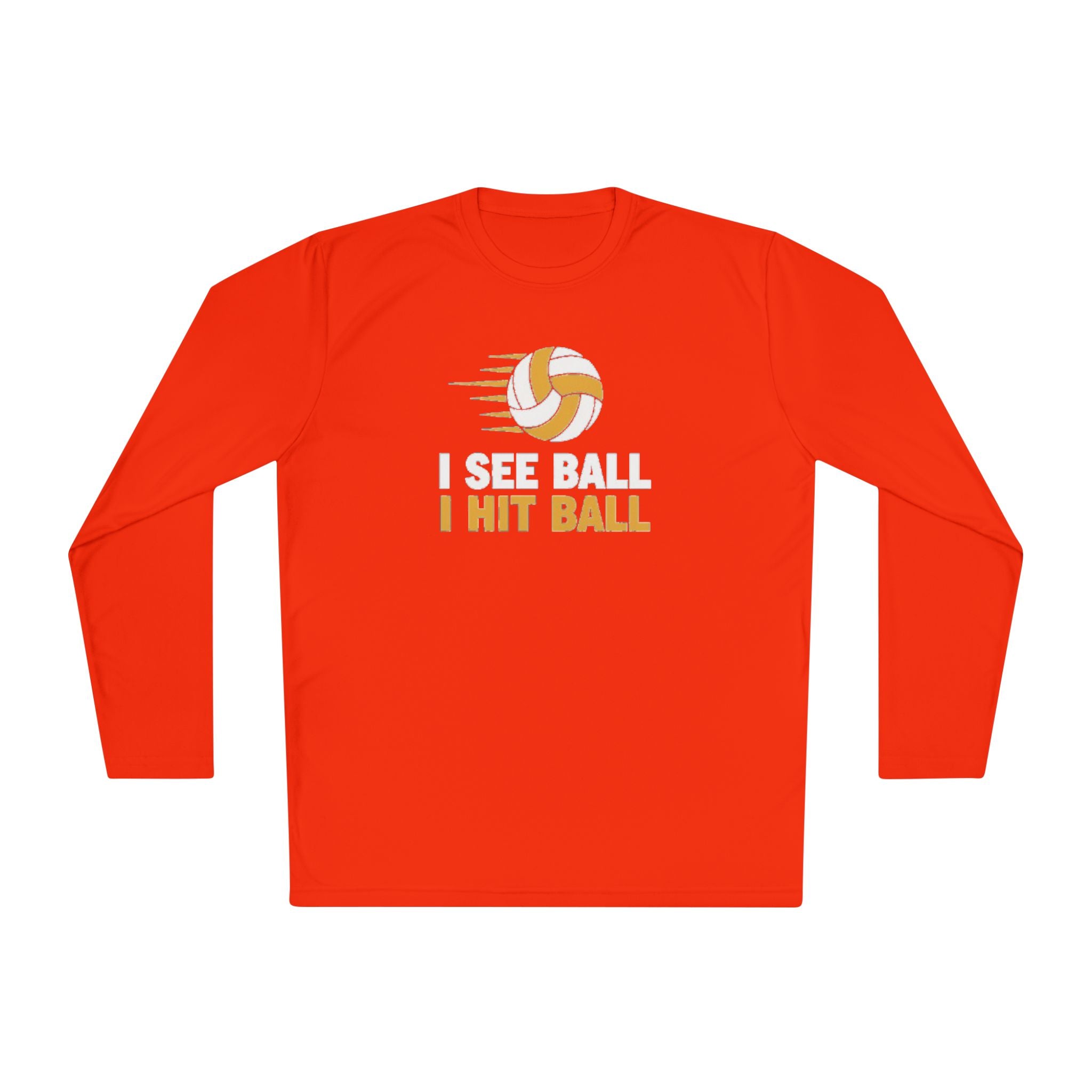 'I See Ball I Hit Ball' Long Sleeve Tee — Middle Hitter Shirt