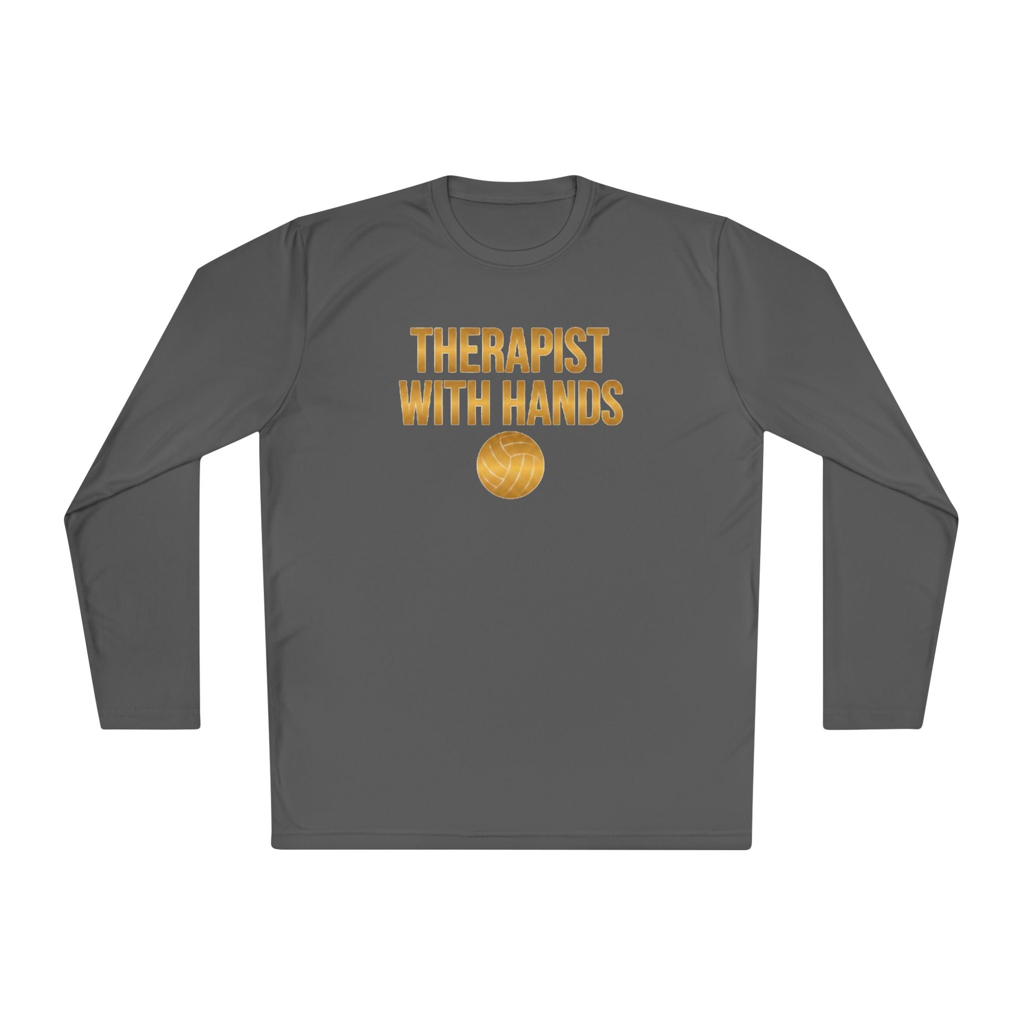 "Therapist With Hands" Volleyball Long Sleeve Tee — 'Setter' Athletic Long Sleeve