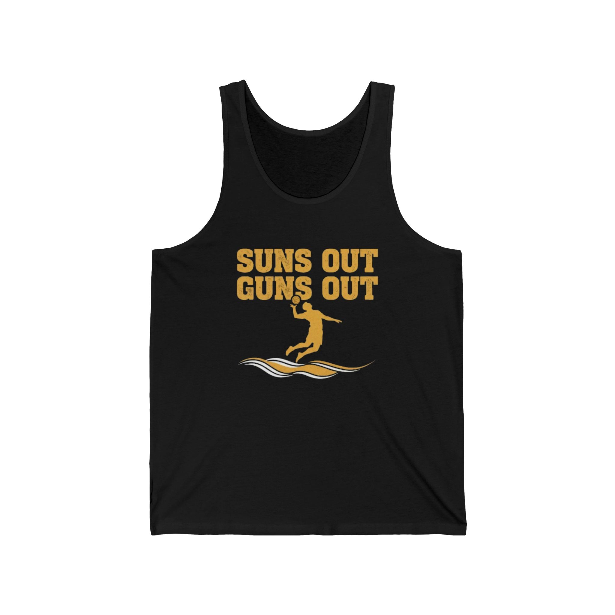 Suns Out Guns Out Tank Top — Beach Volleyball Muscle Tee