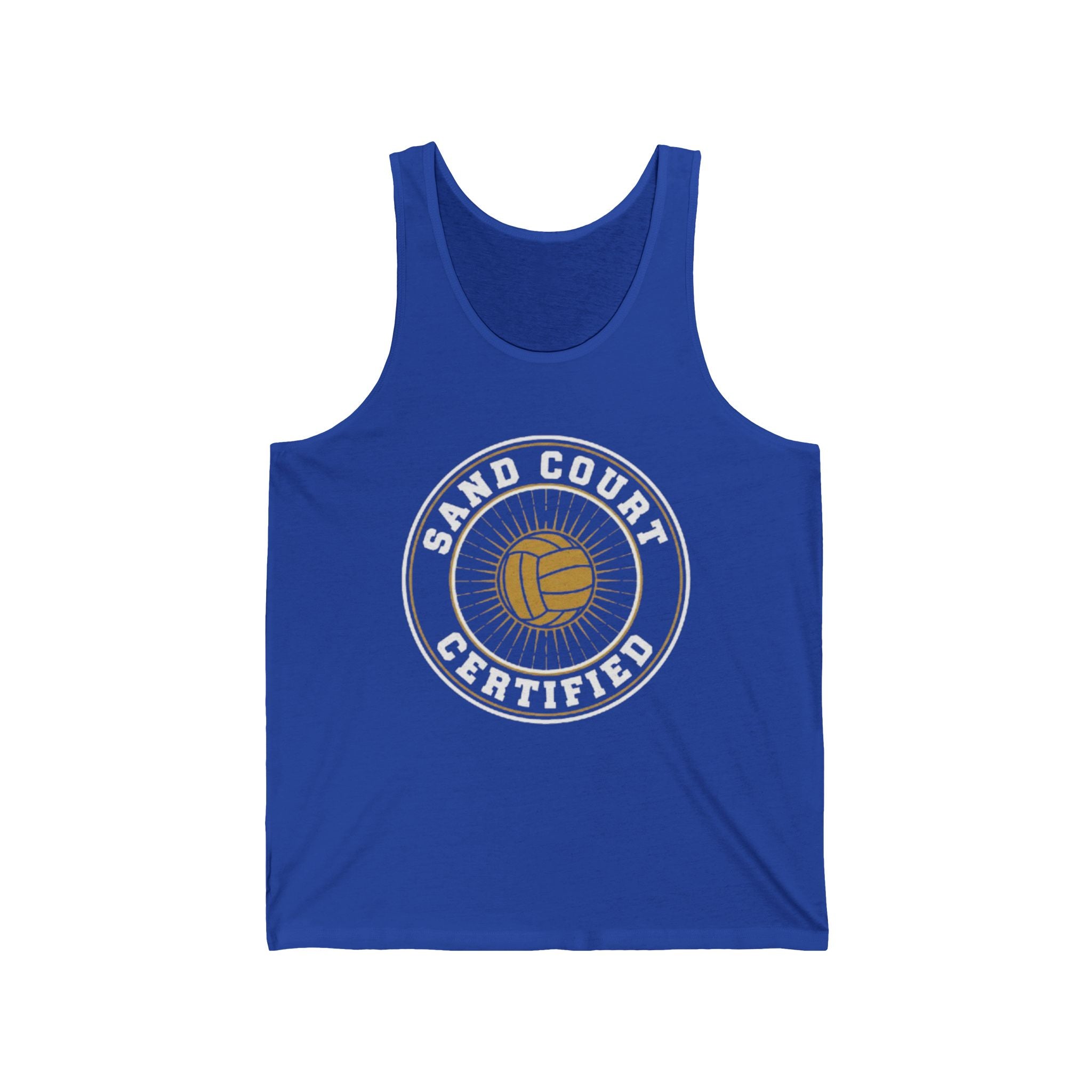 Sand Court Certified Volleyball Tank Top — Beach Volleyball Player Muscle Tee