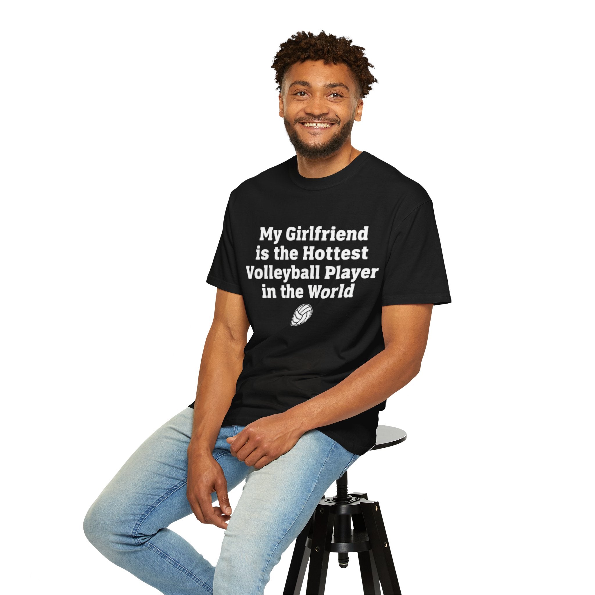 Volleyball Girlfriend T-Shirt — “My Girlfriend is the Hottest Volleyball Player in the World”