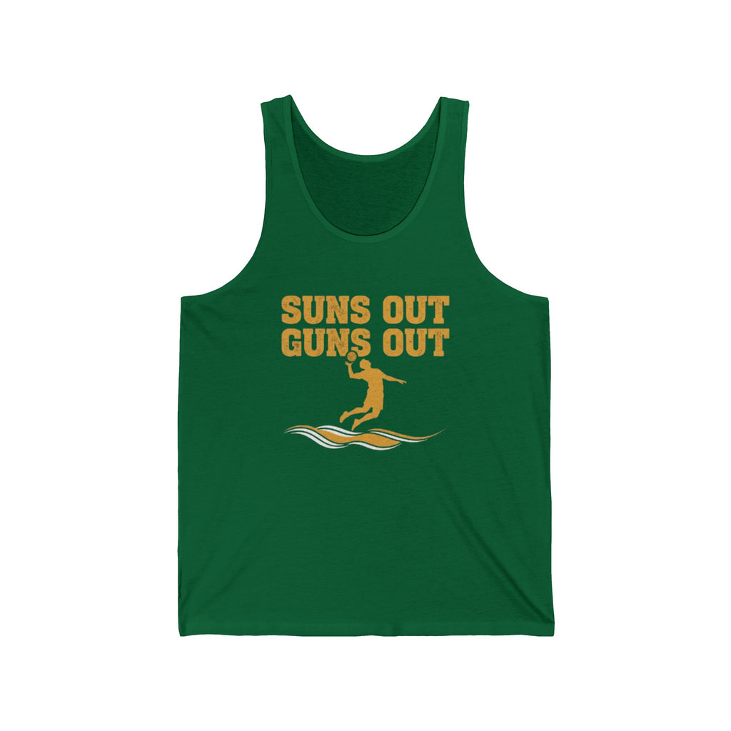 Suns Out Guns Out Tank Top — Beach Volleyball Muscle Tee