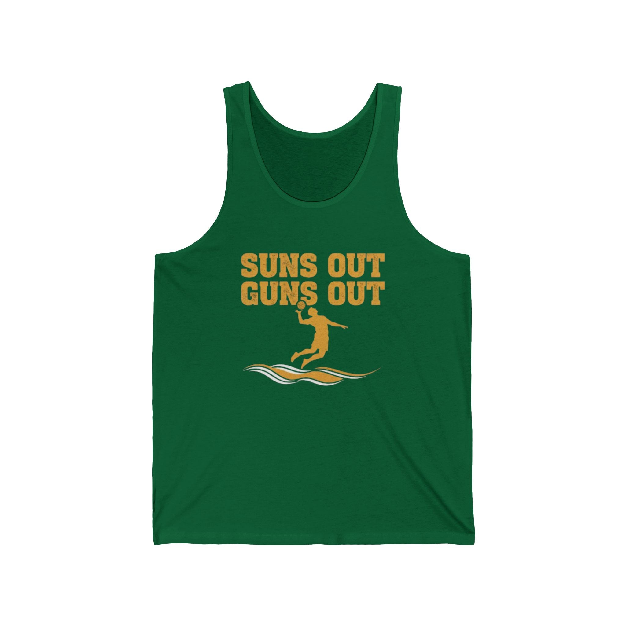 Suns Out Guns Out Tank Top — Beach Volleyball Muscle Tee