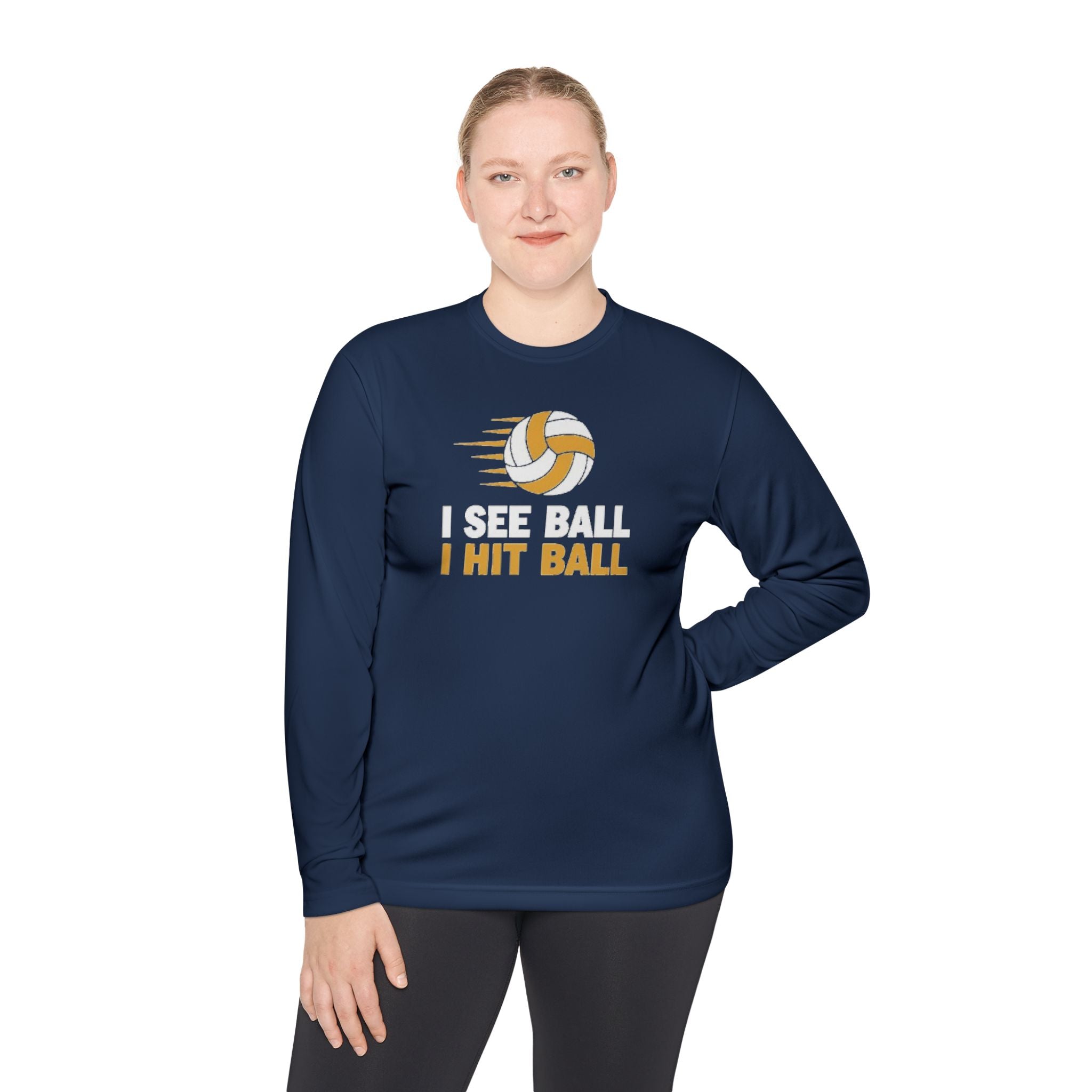 'I See Ball I Hit Ball' Long Sleeve Tee — Middle Hitter Shirt