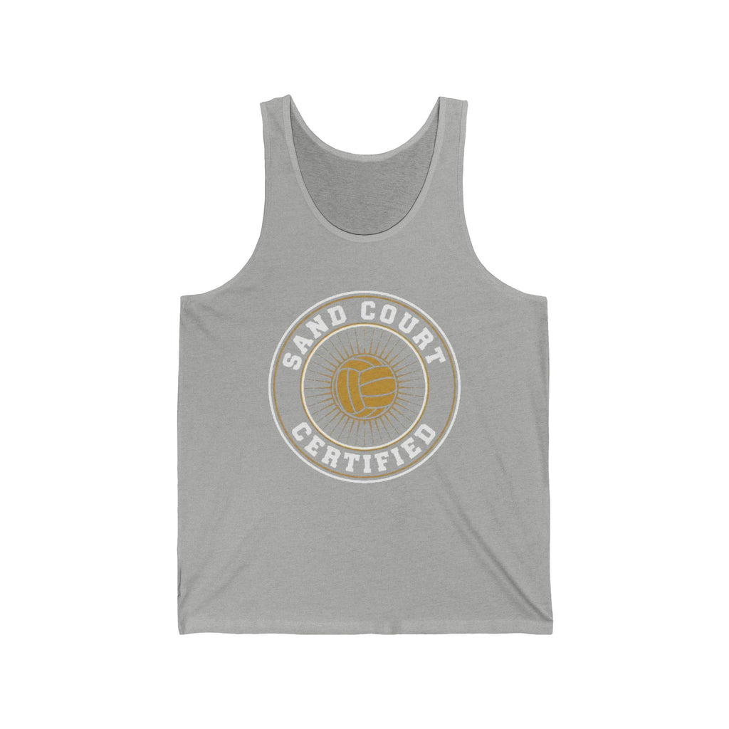 Sand Court Certified Volleyball Tank Top — Beach Volleyball Player Muscle Tee