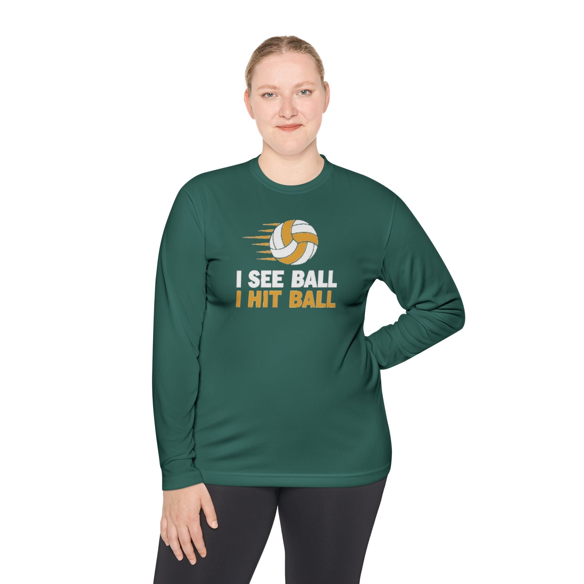 'I See Ball I Hit Ball' Long Sleeve Tee — Middle Hitter Shirt