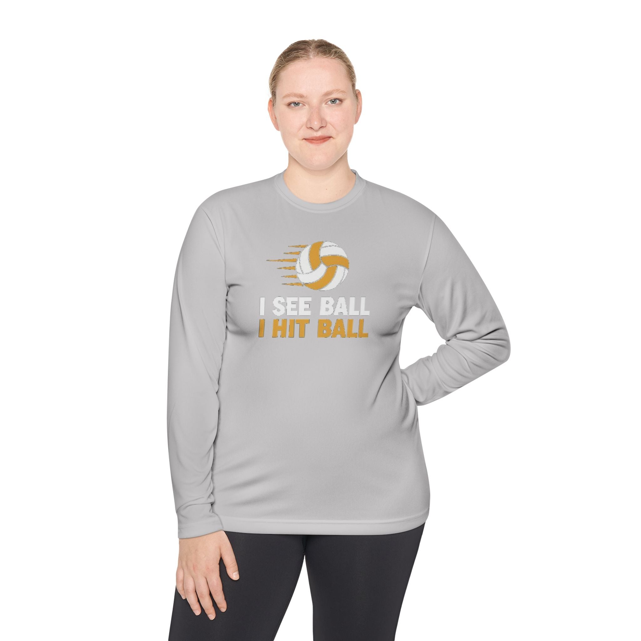 'I See Ball I Hit Ball' Long Sleeve Tee — Middle Hitter Shirt