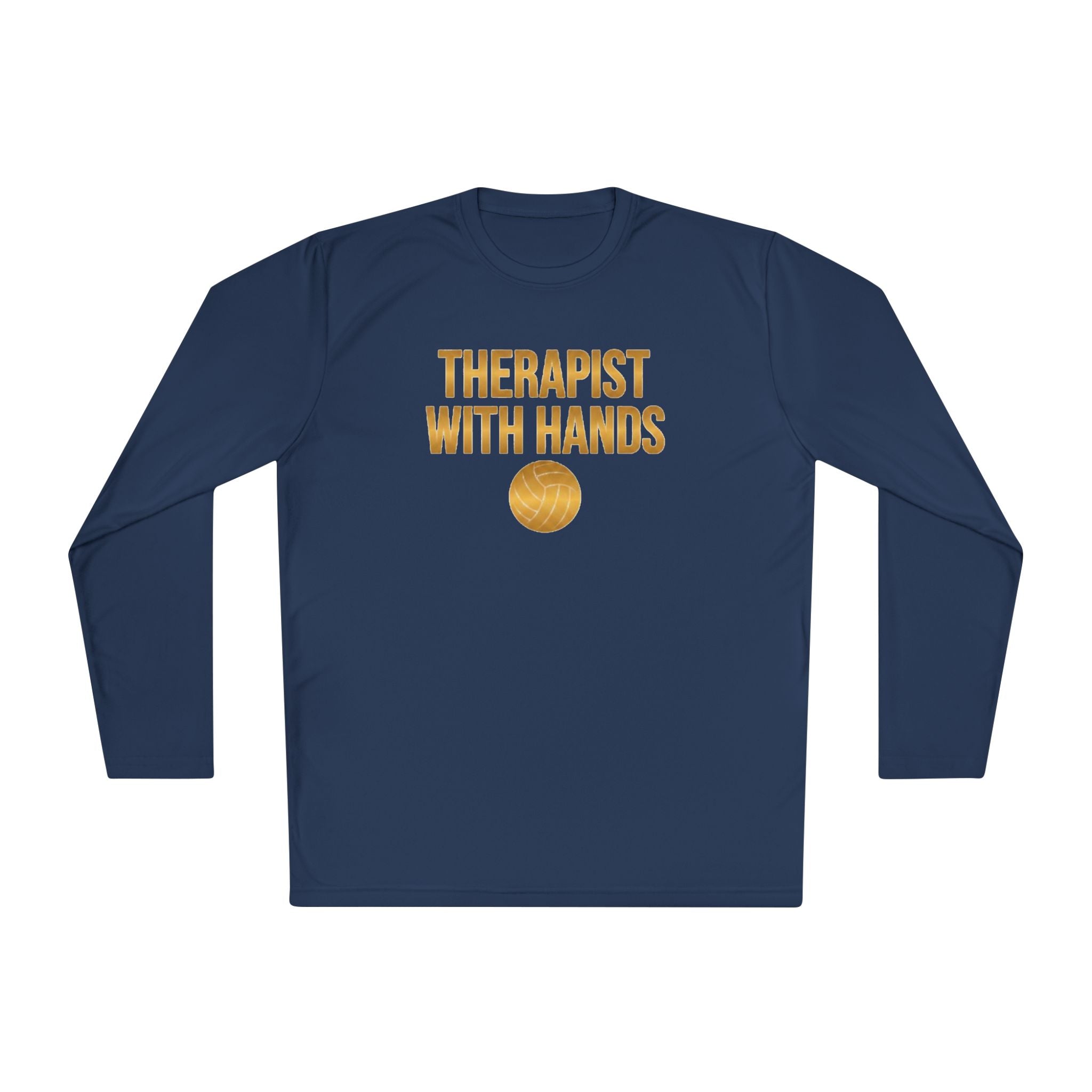 "Therapist With Hands" Volleyball Long Sleeve Tee — 'Setter' Athletic Long Sleeve