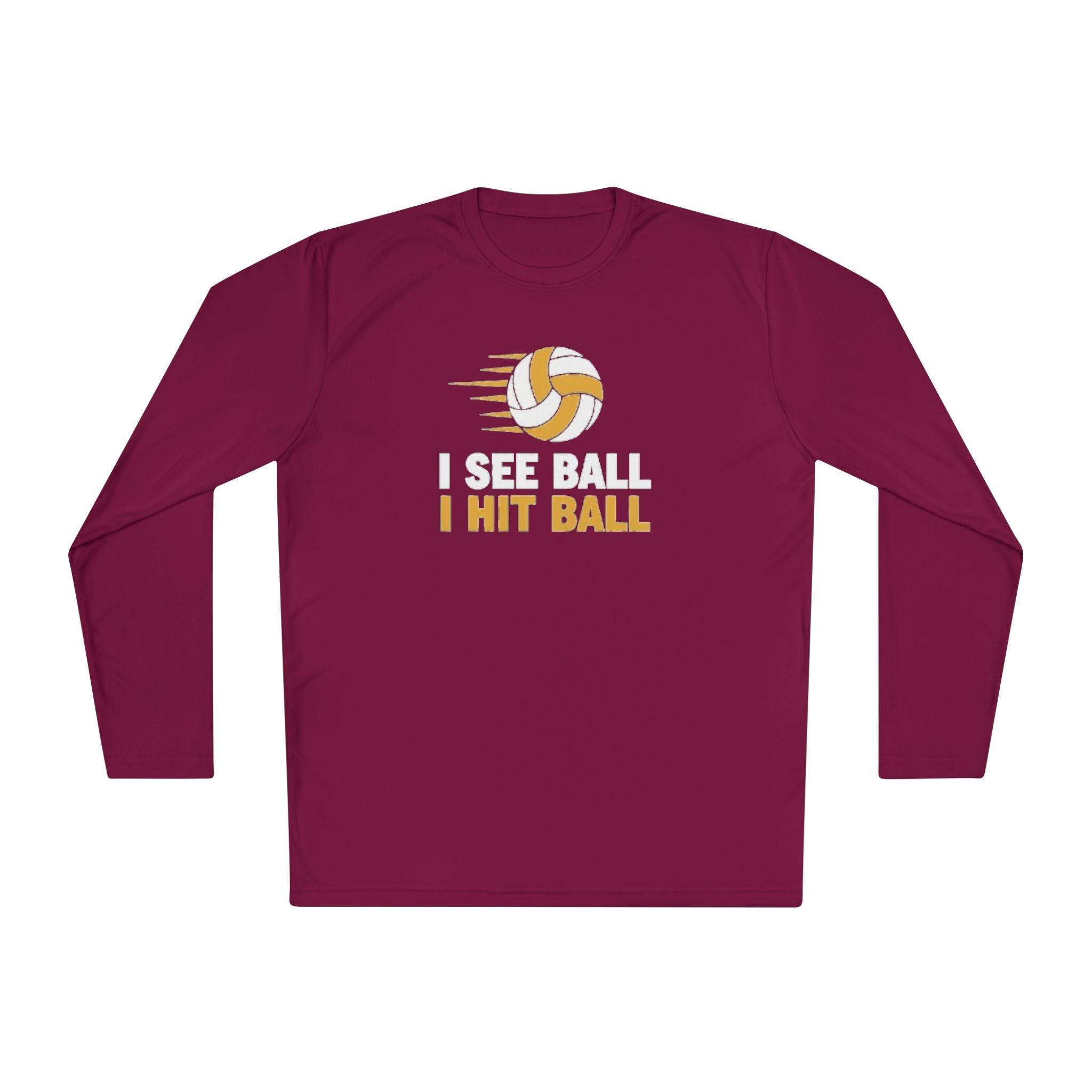 'I See Ball I Hit Ball' Long Sleeve Tee — Middle Hitter Shirt