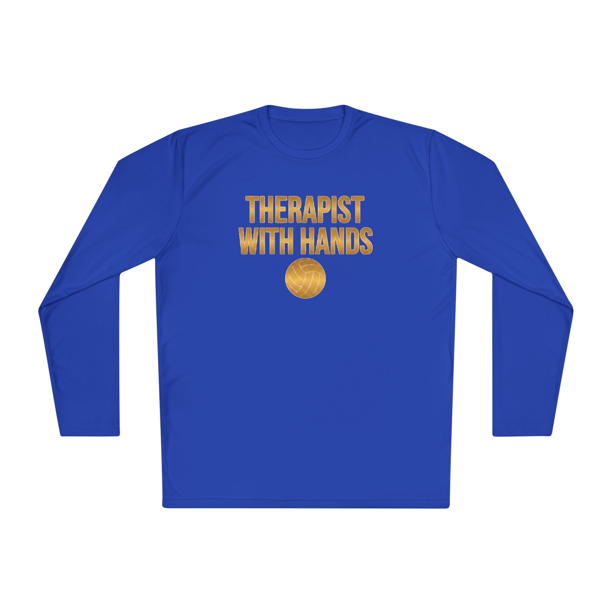 "Therapist With Hands" Volleyball Long Sleeve Tee — 'Setter' Athletic Long Sleeve