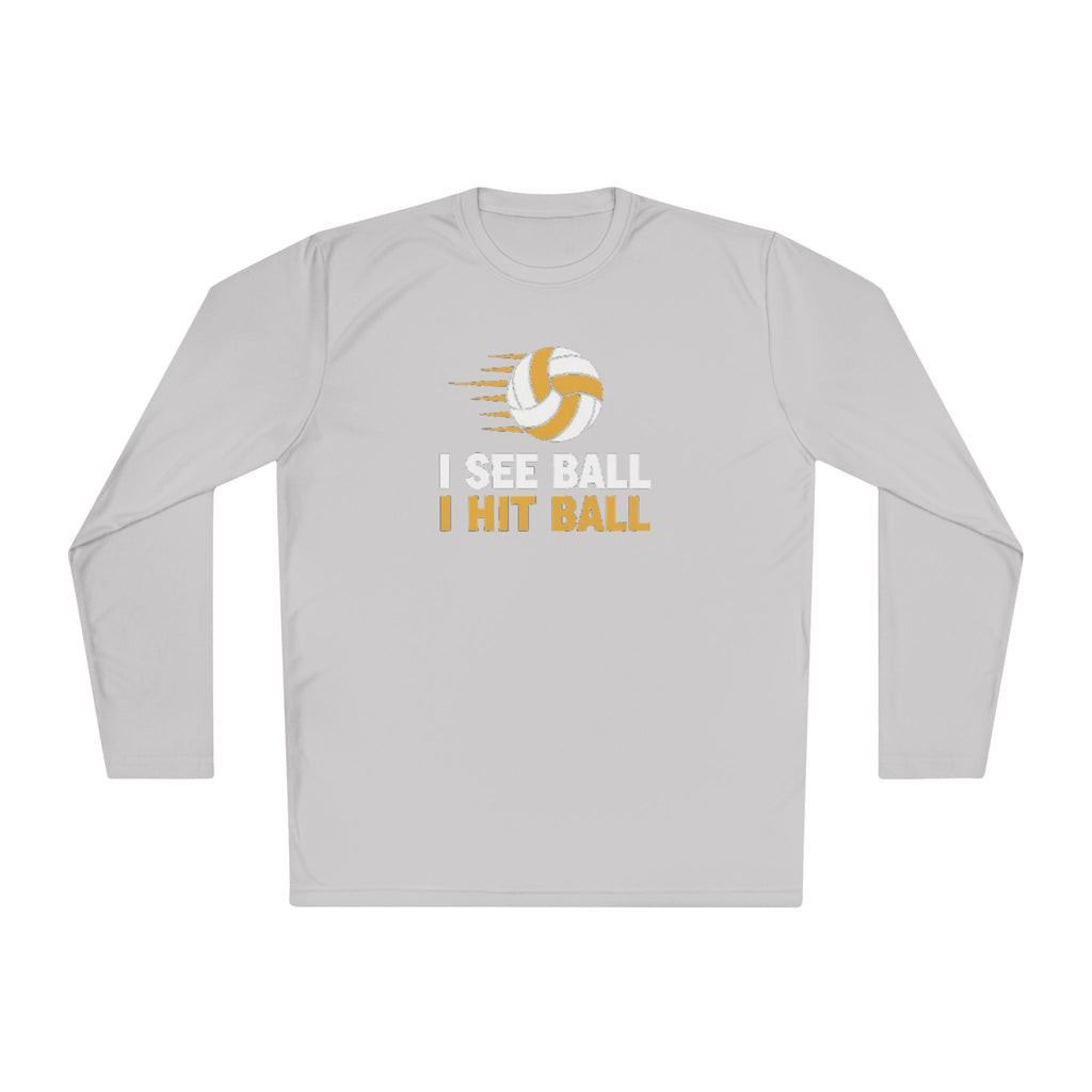 'I See Ball I Hit Ball' Long Sleeve Tee — Middle Hitter Shirt