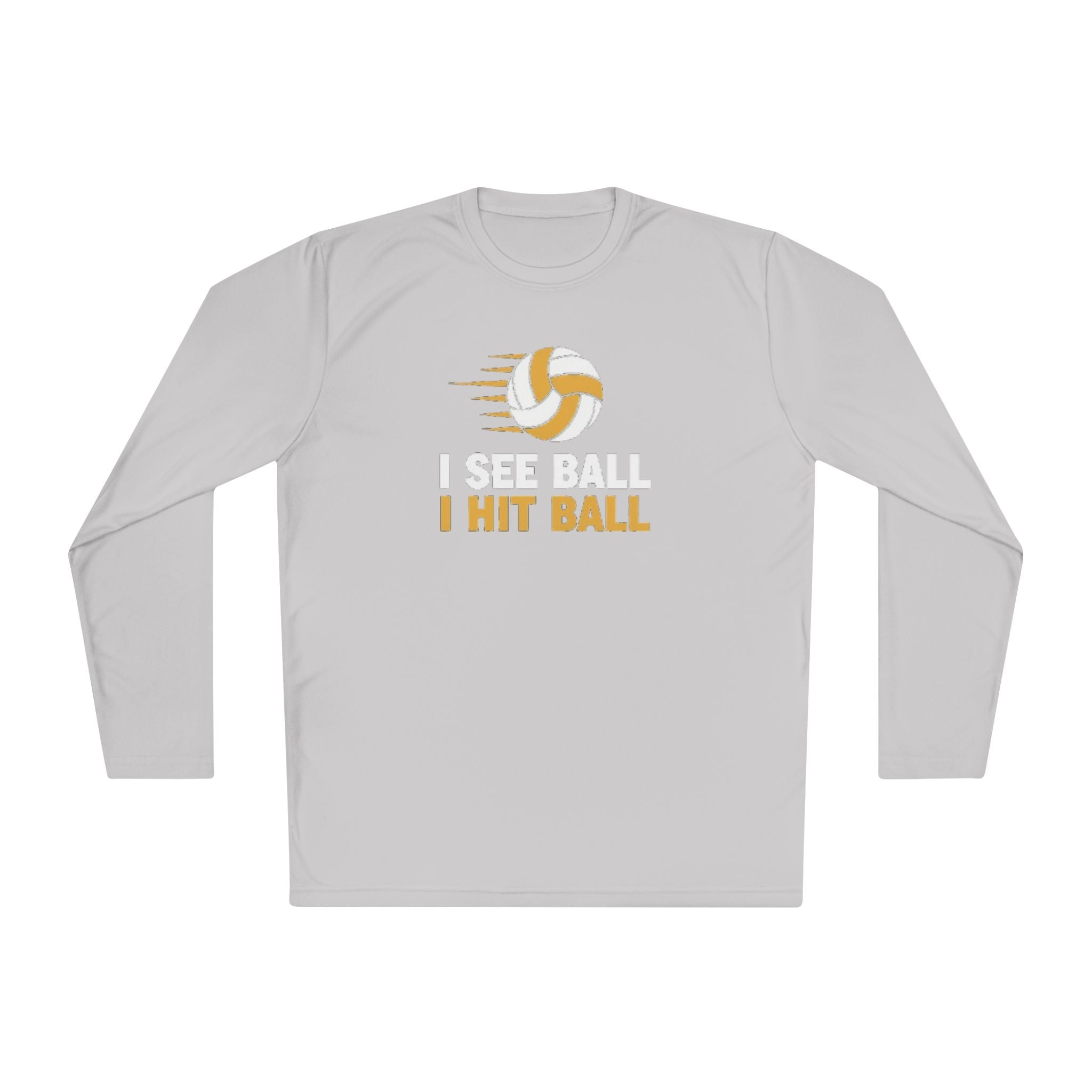 'I See Ball I Hit Ball' Long Sleeve Tee — Middle Hitter Shirt