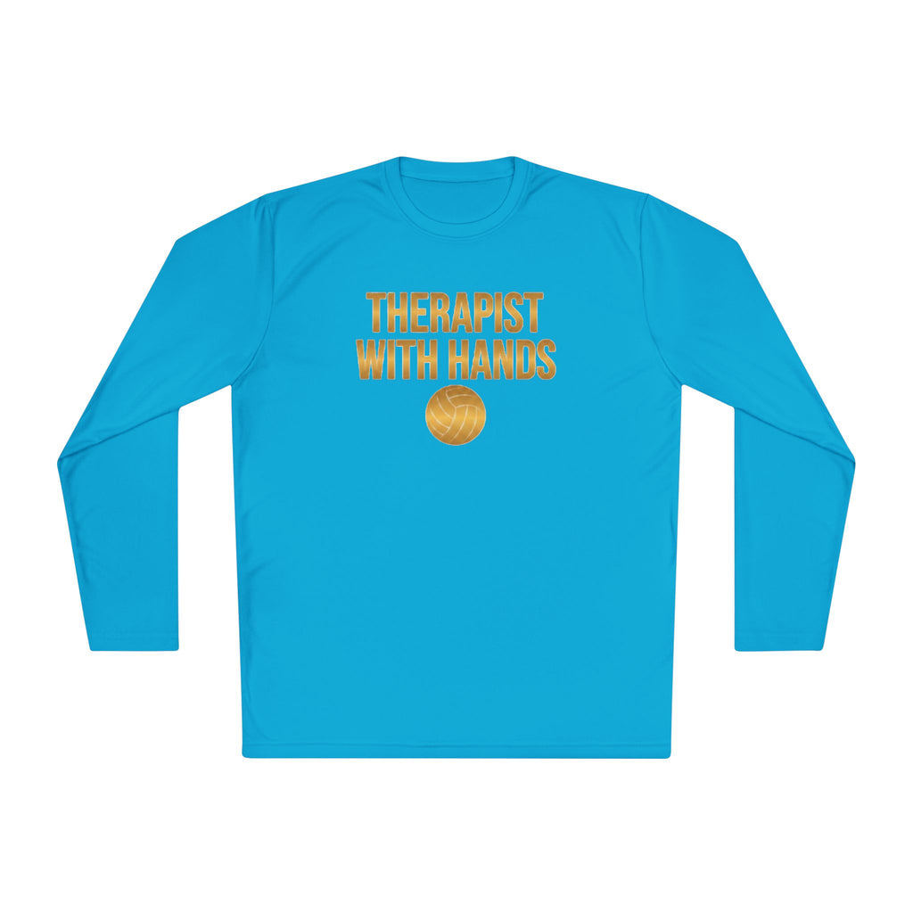 "Therapist With Hands" Volleyball Long Sleeve Tee — 'Setter' Athletic Long Sleeve