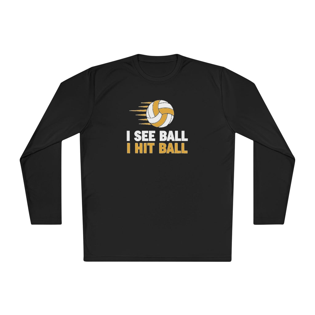 'I See Ball I Hit Ball' Long Sleeve Tee — Middle Hitter Shirt