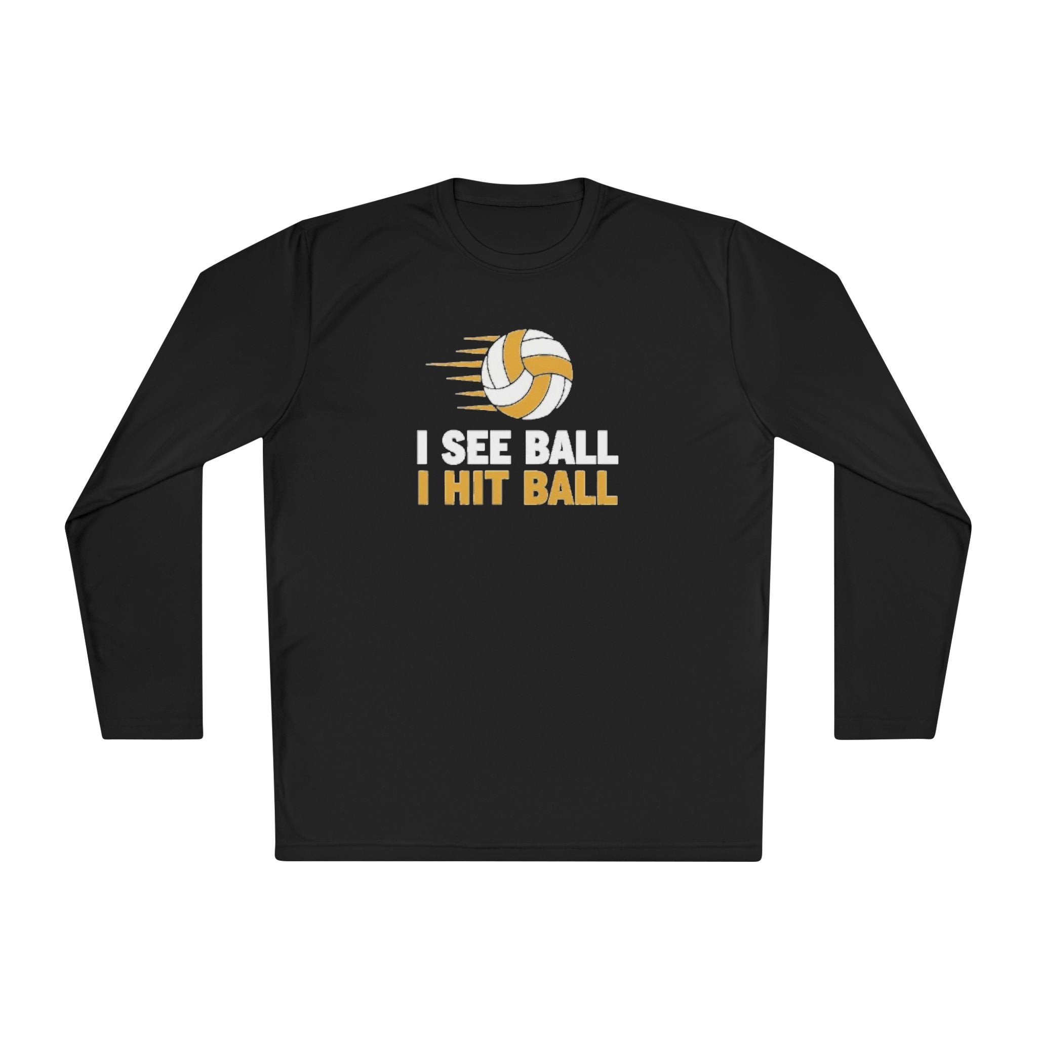 'I See Ball I Hit Ball' Long Sleeve Tee — Middle Hitter Shirt