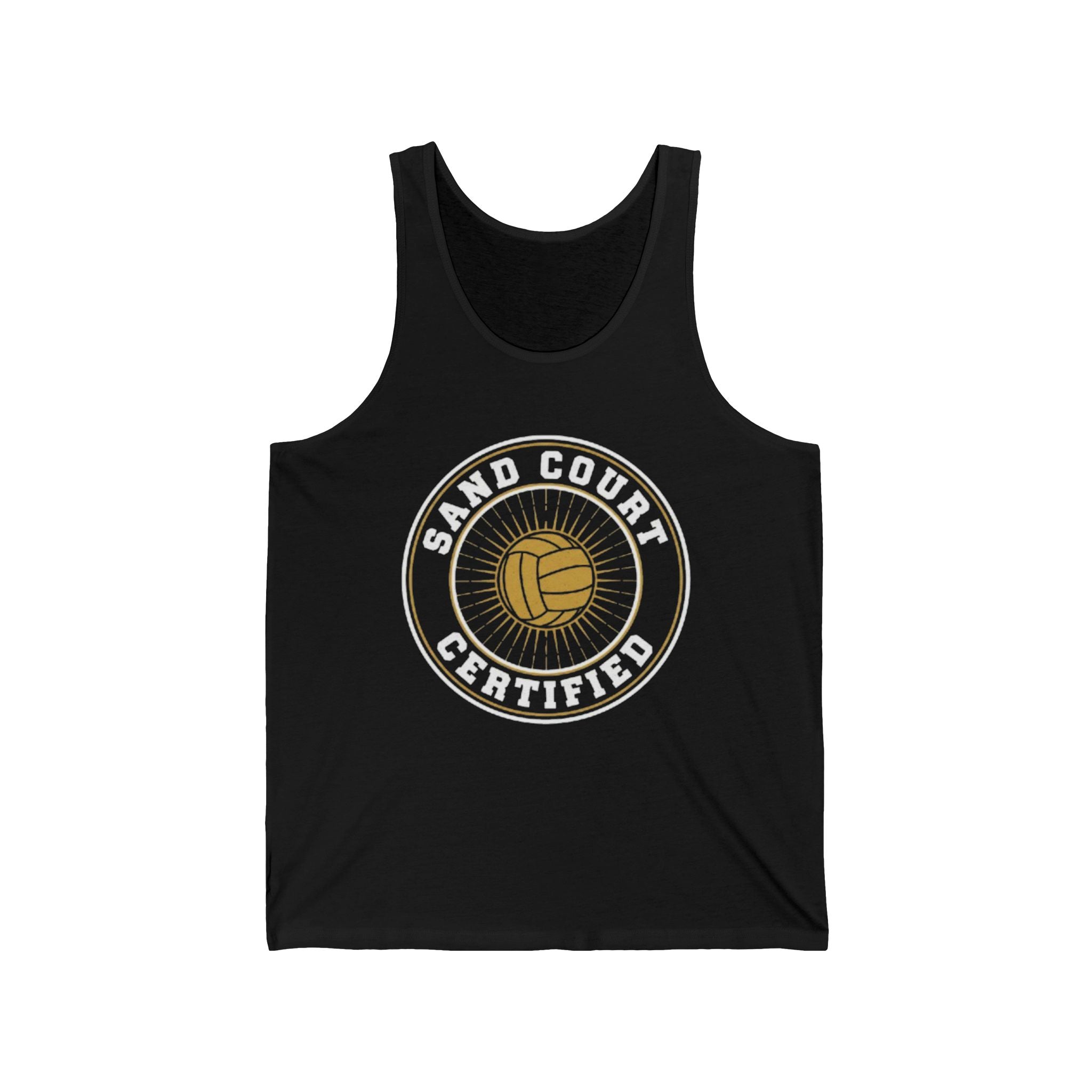 Sand Court Certified Volleyball Tank Top — Beach Volleyball Player Muscle Tee