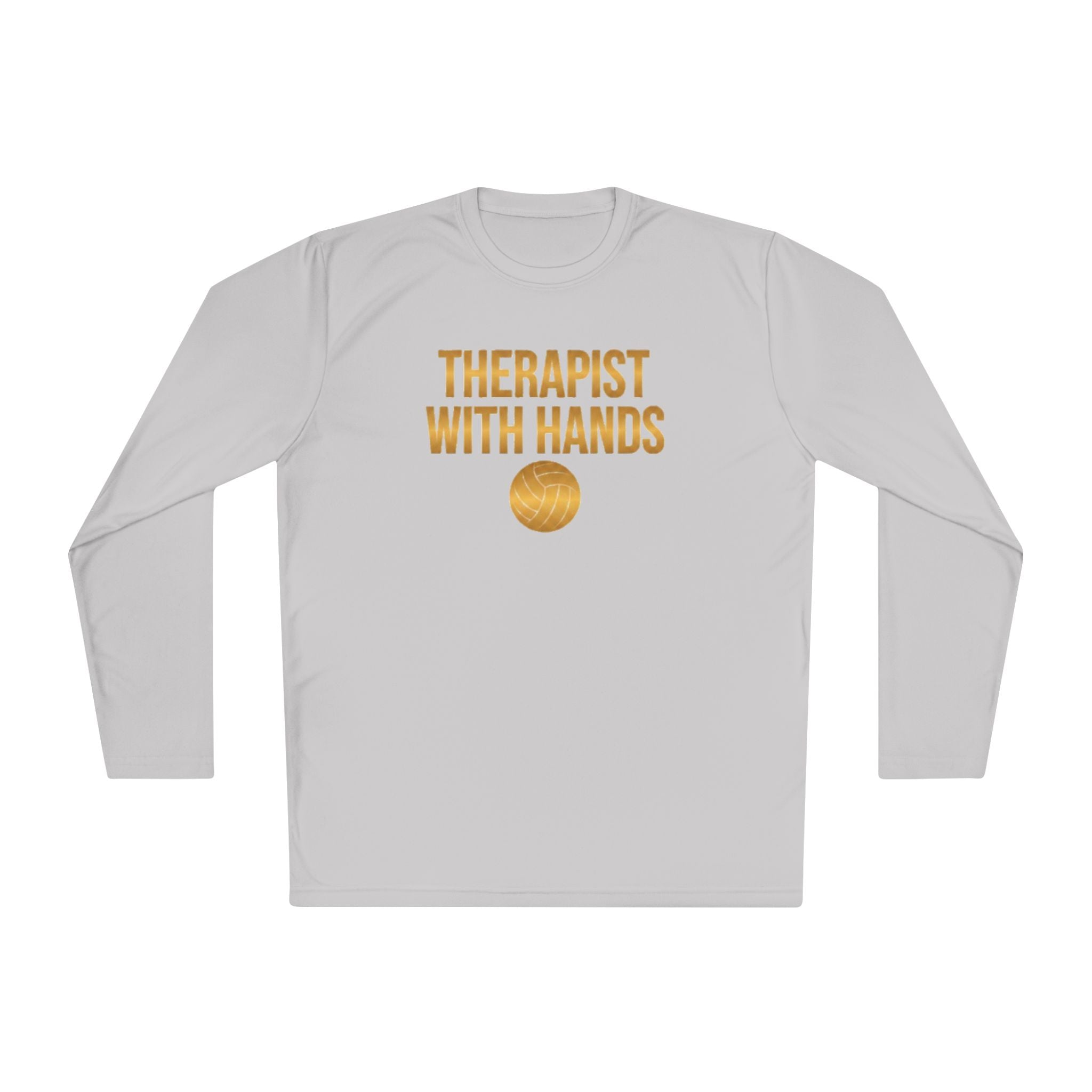 "Therapist With Hands" Volleyball Long Sleeve Tee — 'Setter' Athletic Long Sleeve