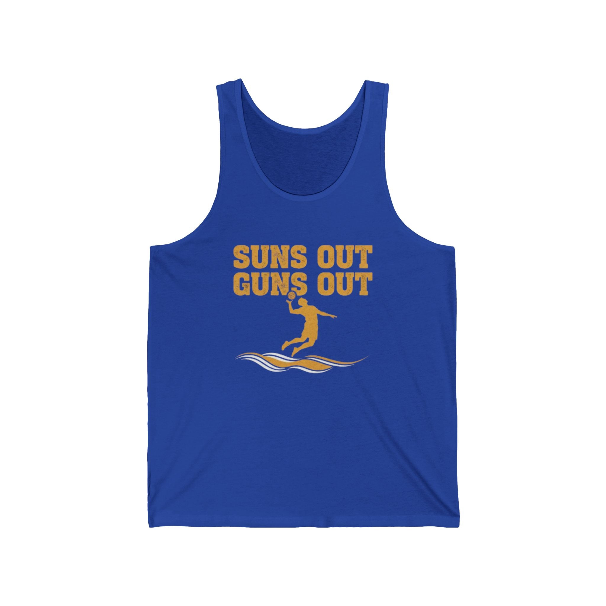 Suns Out Guns Out Tank Top — Beach Volleyball Muscle Tee