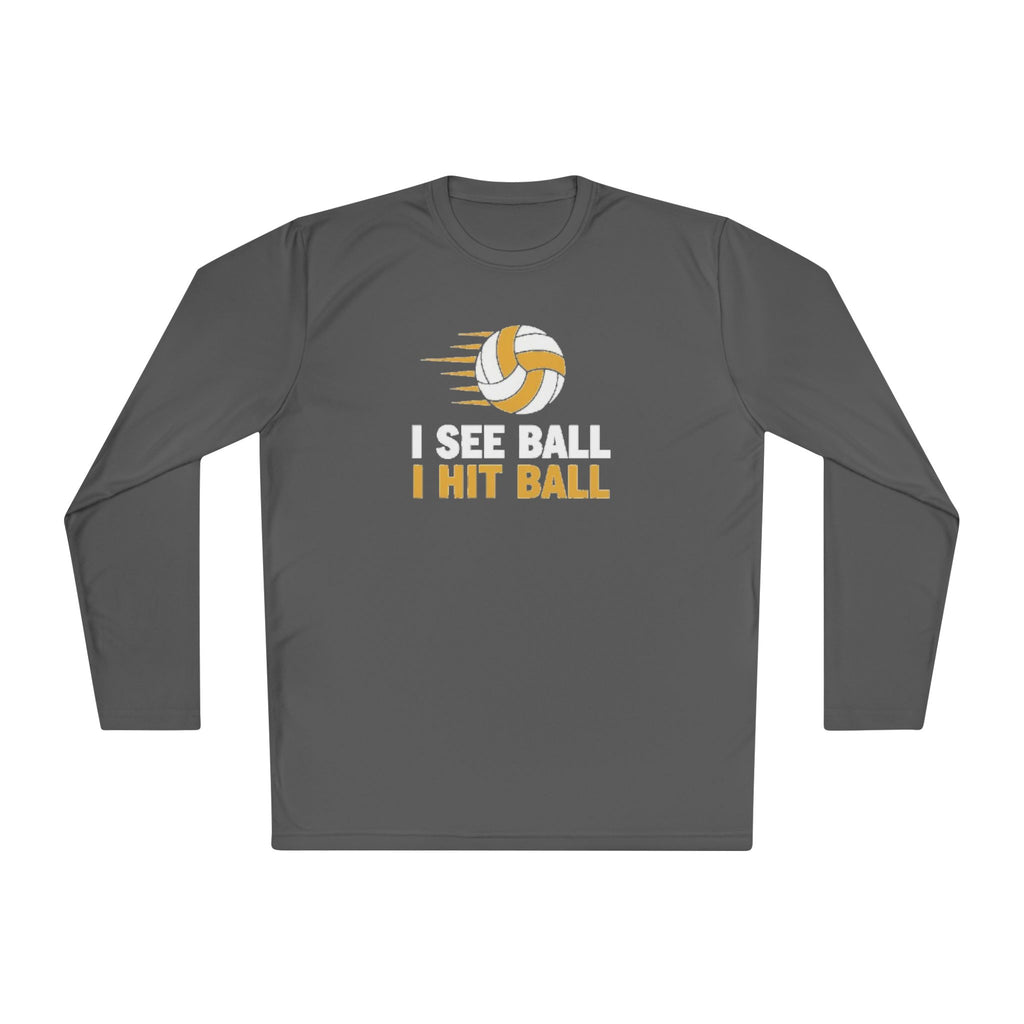 'I See Ball I Hit Ball' Long Sleeve Tee — Middle Hitter Shirt