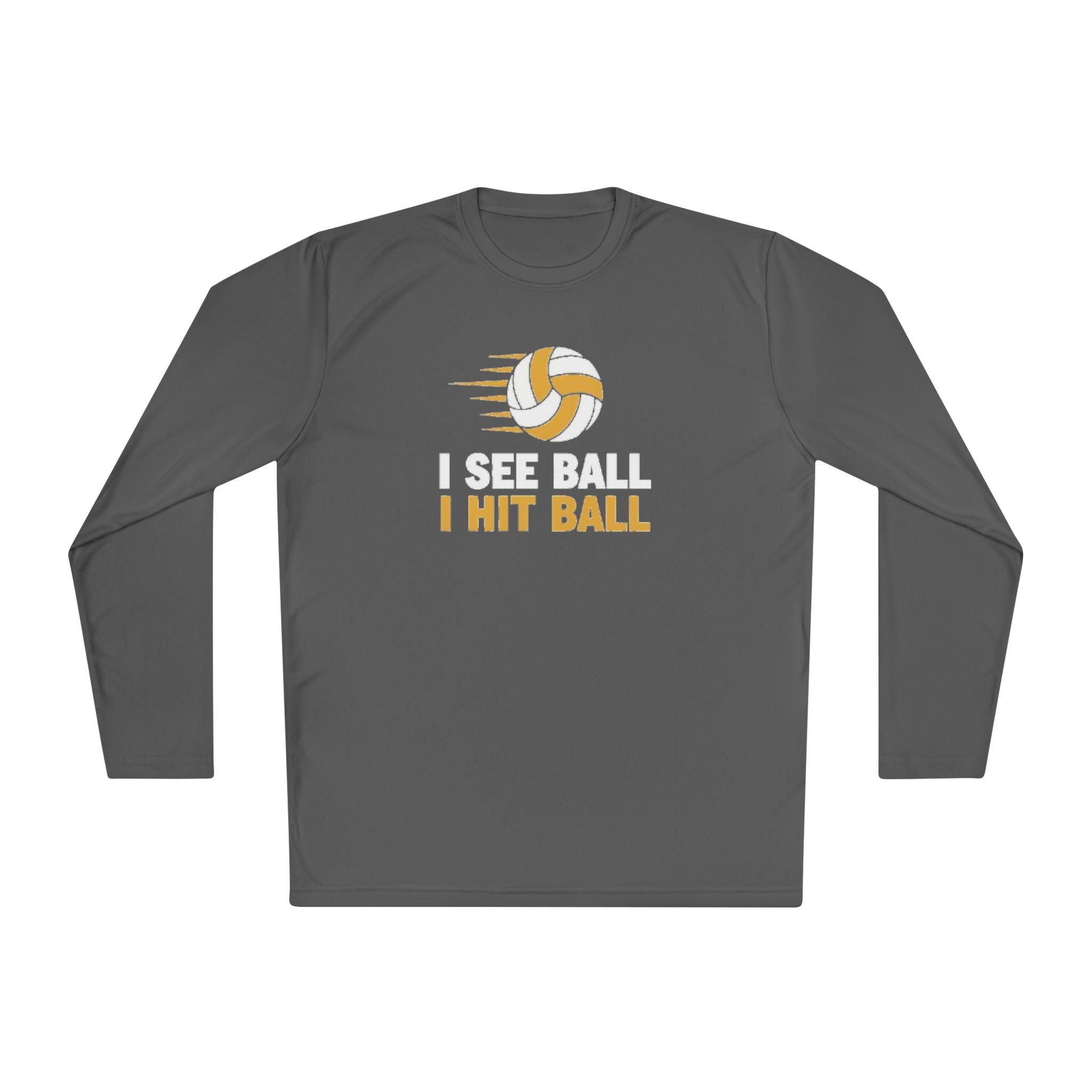 'I See Ball I Hit Ball' Long Sleeve Tee — Middle Hitter Shirt