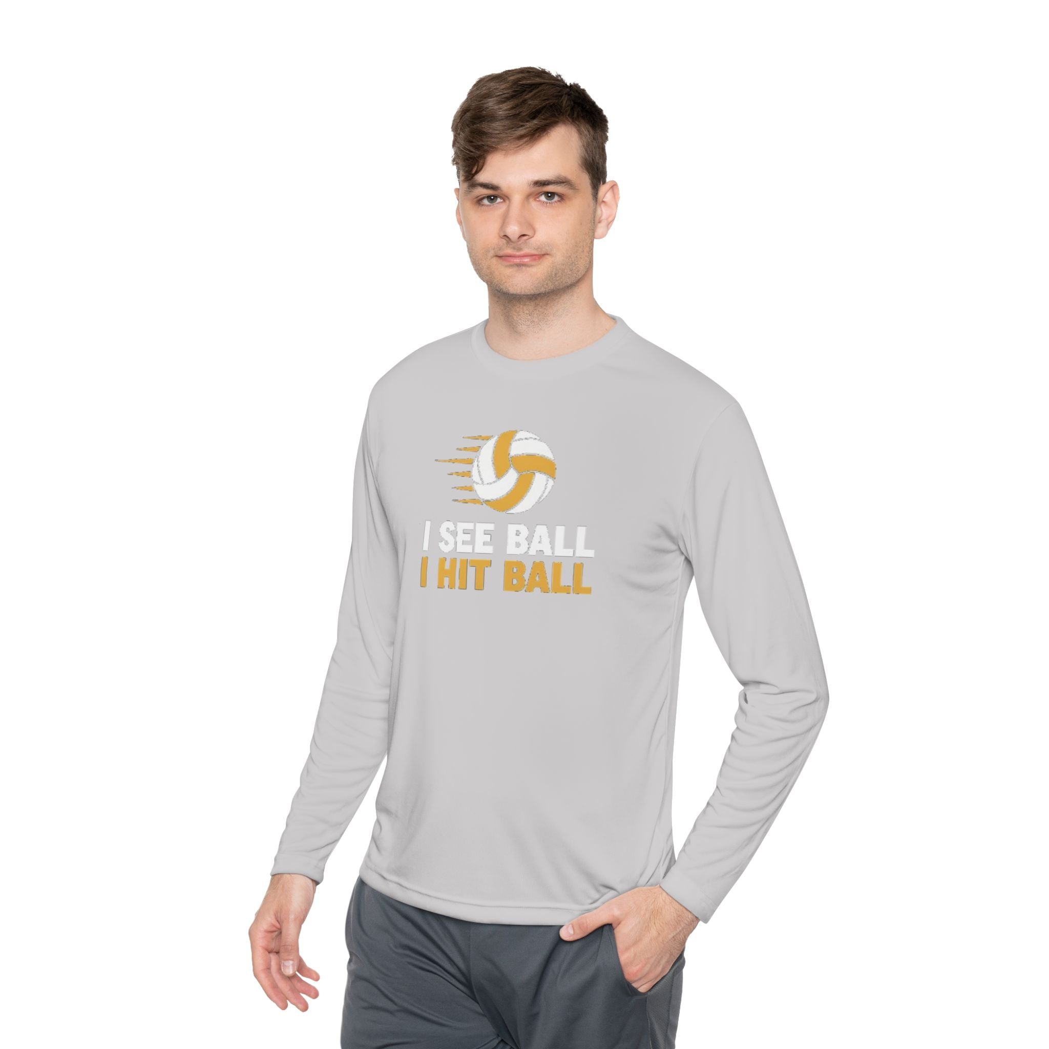 'I See Ball I Hit Ball' Long Sleeve Tee — Middle Hitter Shirt