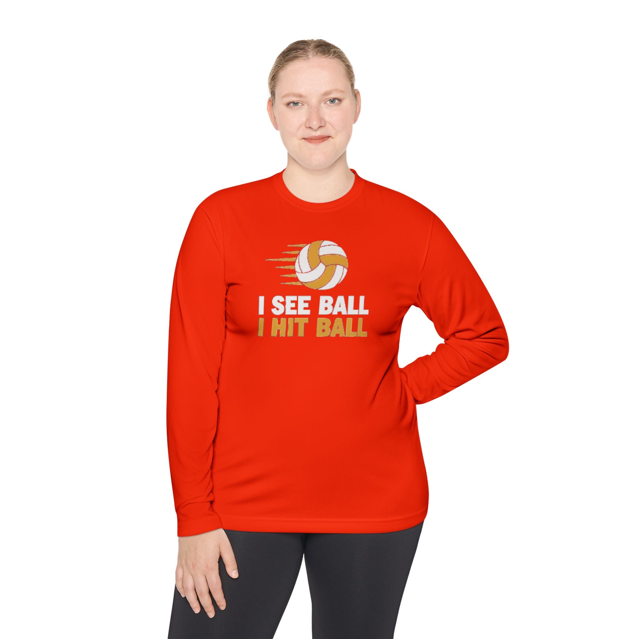 'I See Ball I Hit Ball' Long Sleeve Tee — Middle Hitter Shirt