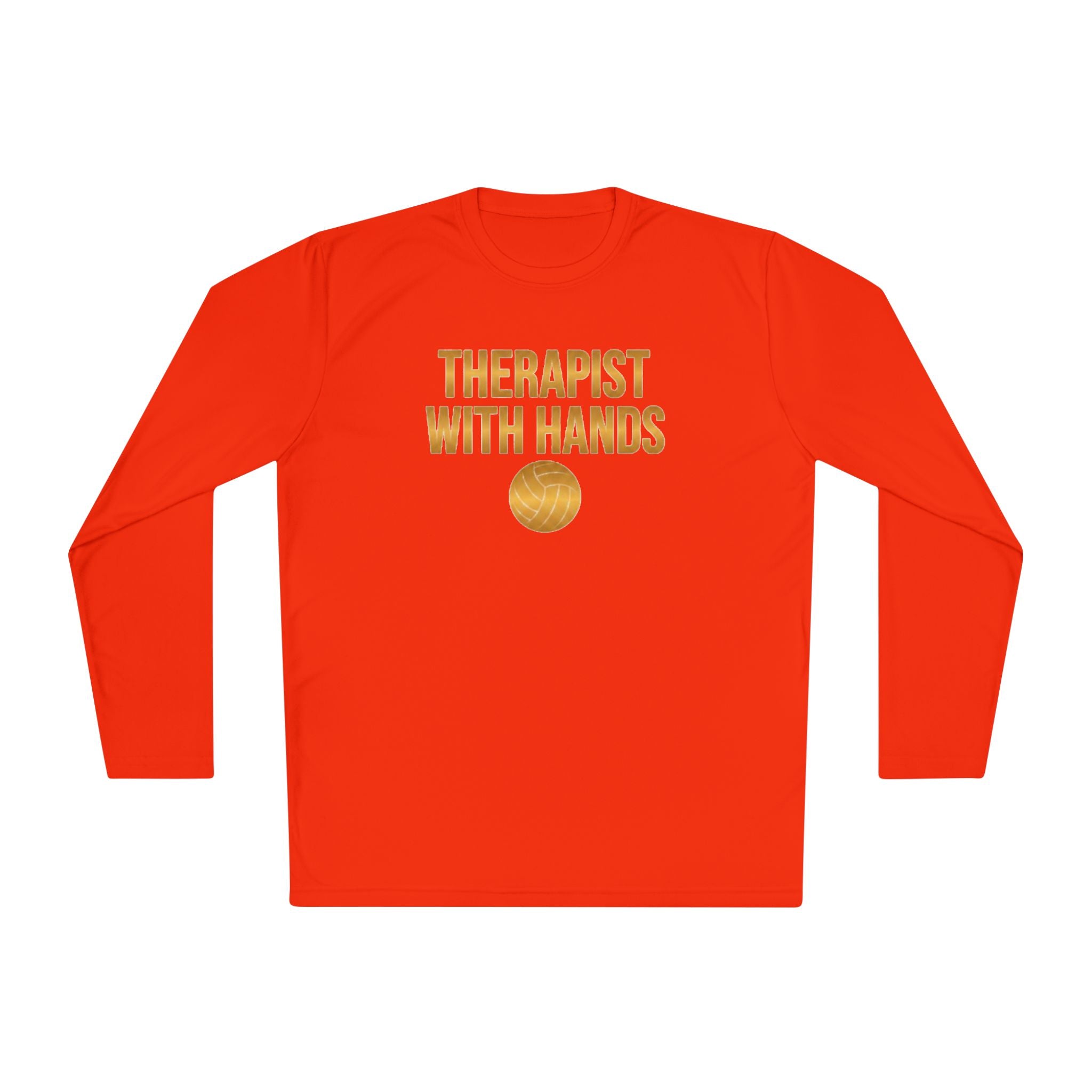 "Therapist With Hands" Volleyball Long Sleeve Tee — 'Setter' Athletic Long Sleeve