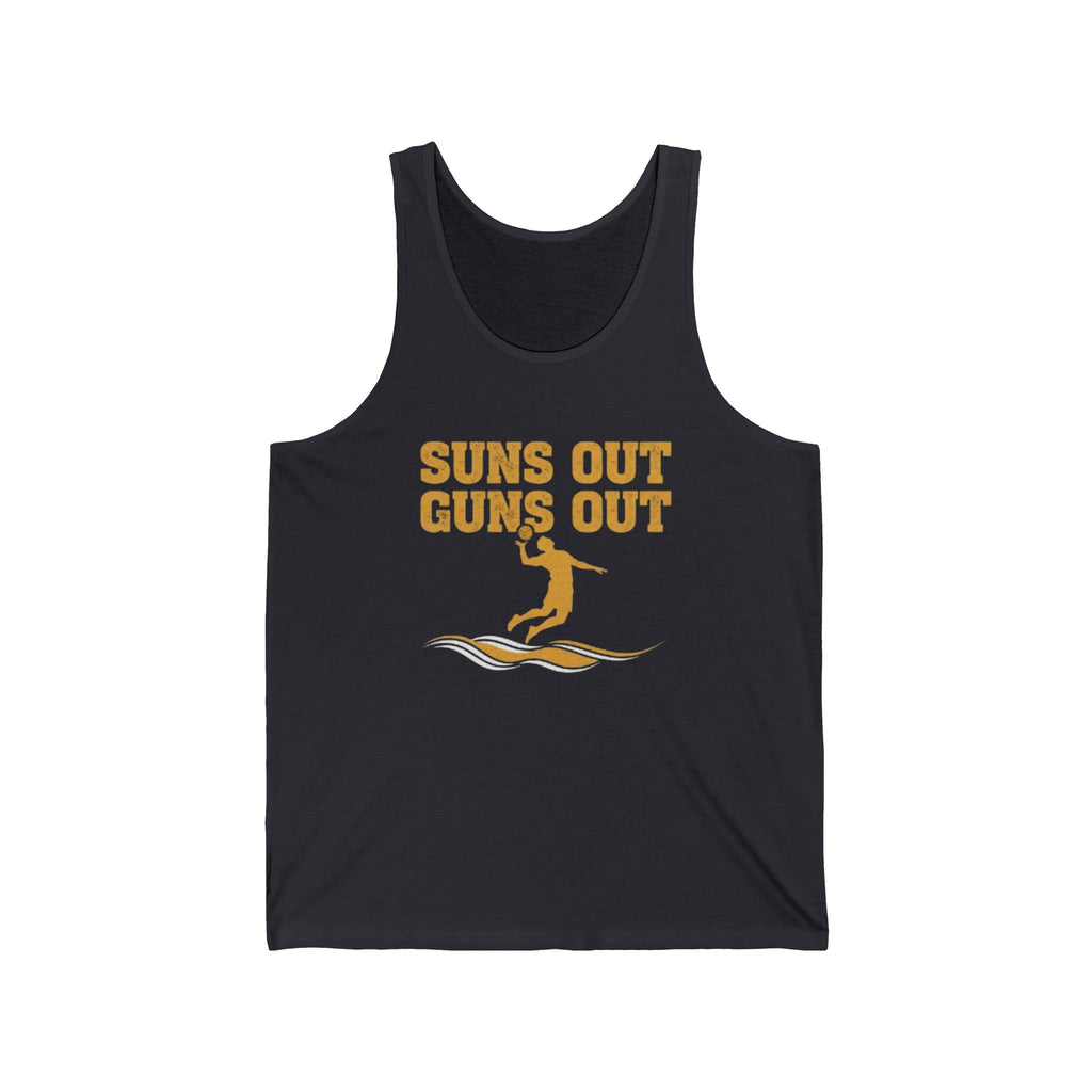 Suns Out Guns Out Tank Top — Beach Volleyball Muscle Tee