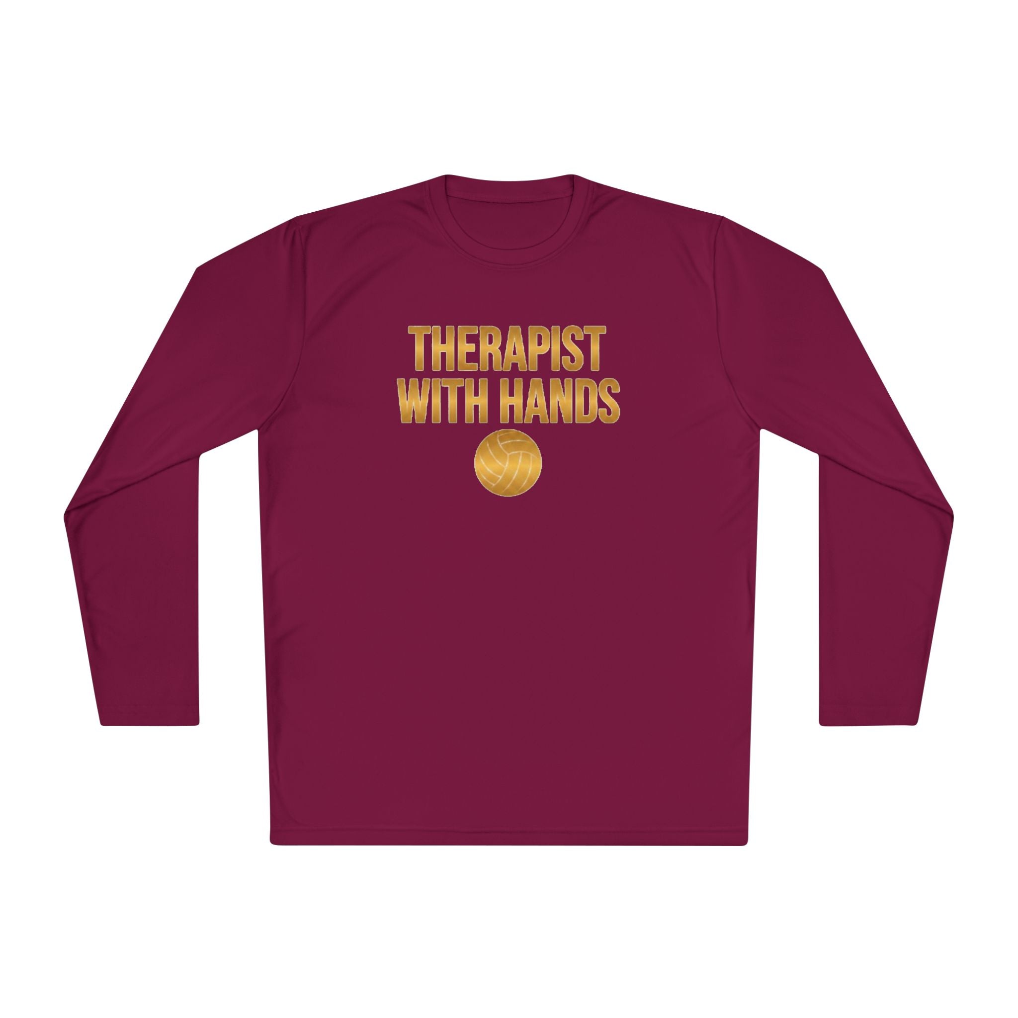 "Therapist With Hands" Volleyball Long Sleeve Tee — 'Setter' Athletic Long Sleeve