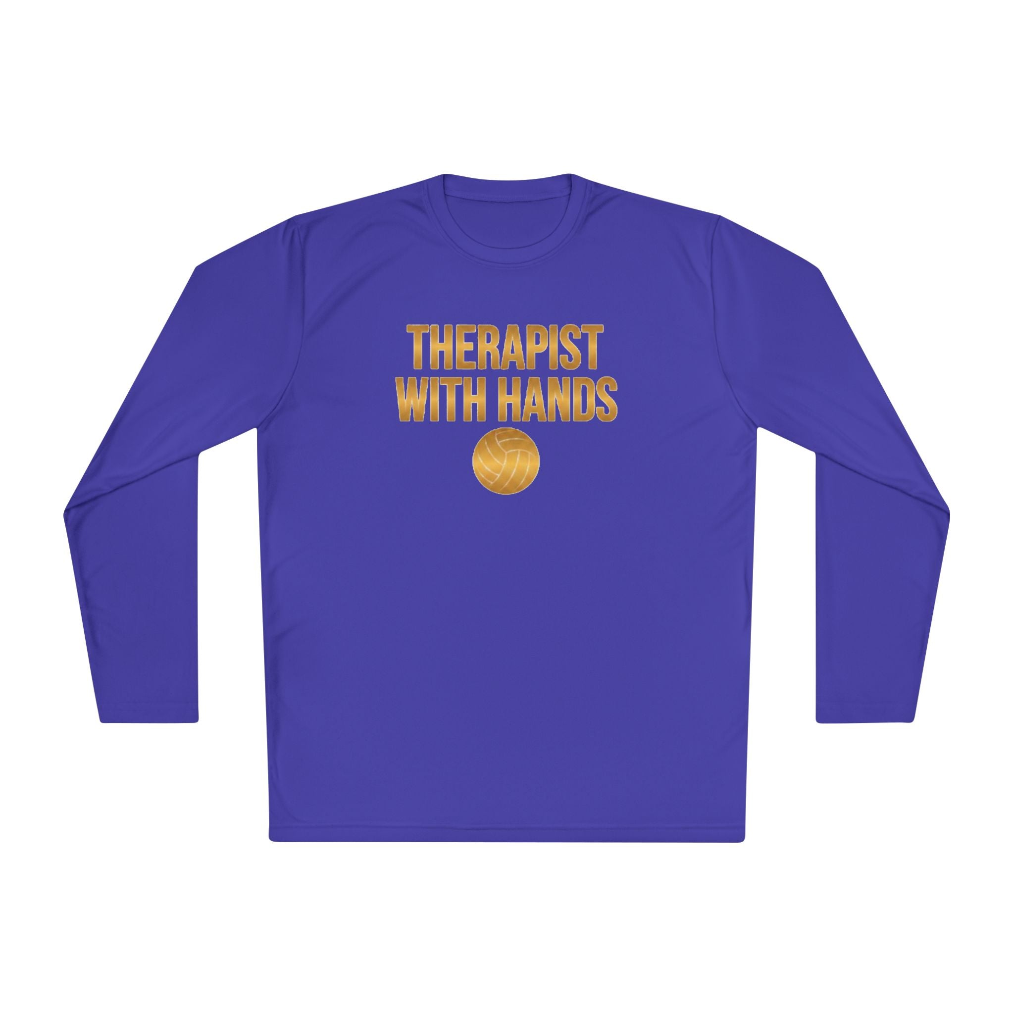 "Therapist With Hands" Volleyball Long Sleeve Tee — 'Setter' Athletic Long Sleeve