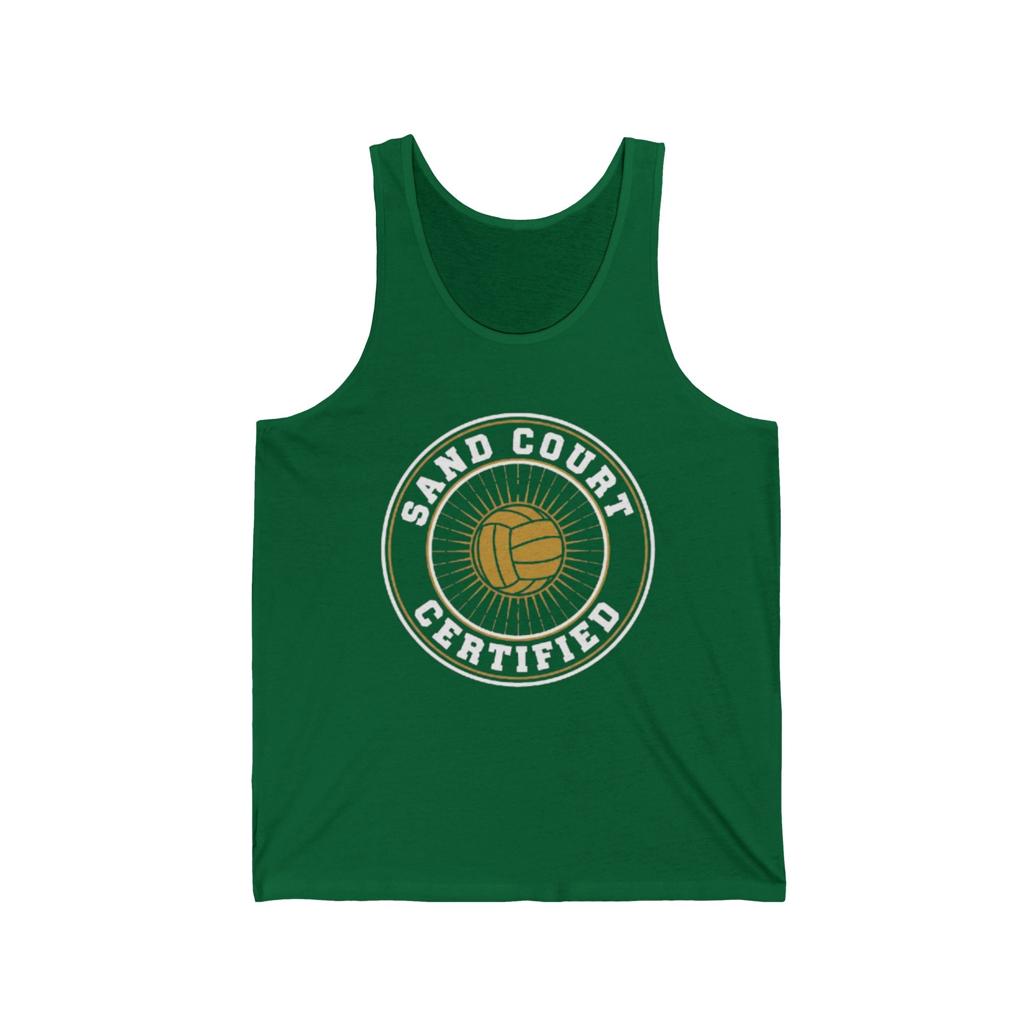 Sand Court Certified Volleyball Tank Top — Beach Volleyball Player Muscle Tee