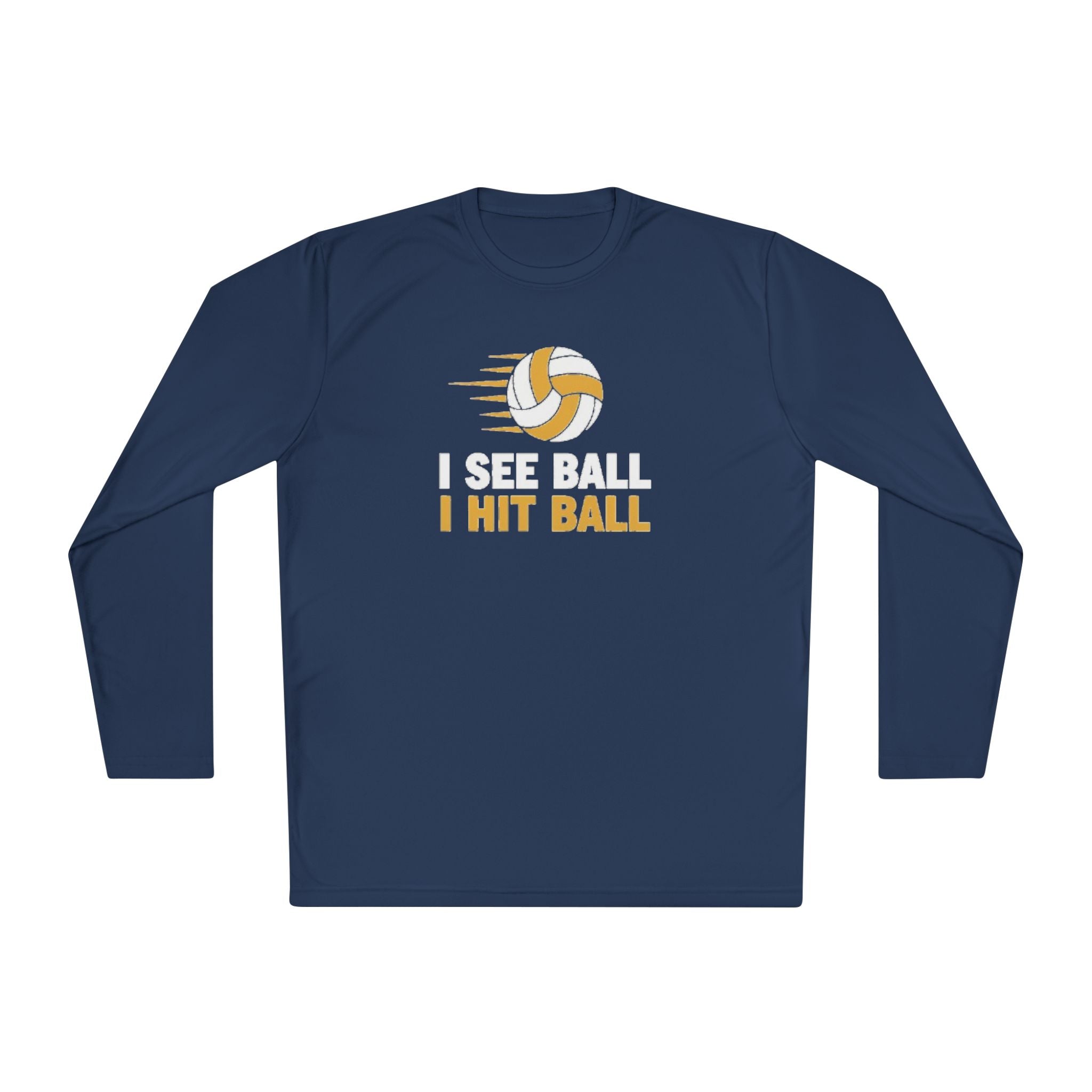 'I See Ball I Hit Ball' Long Sleeve Tee — Middle Hitter Shirt