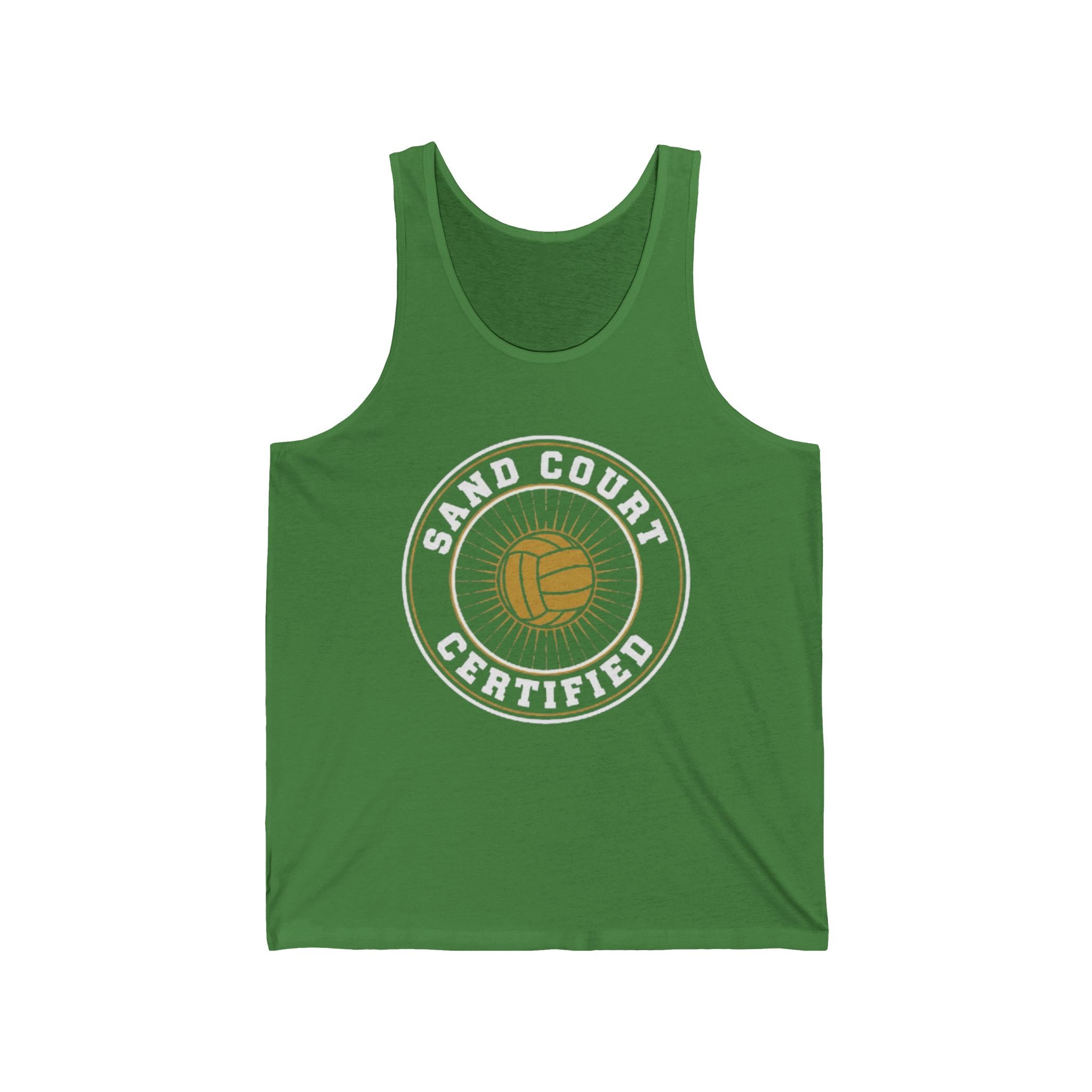 Sand Court Certified Volleyball Tank Top — Beach Volleyball Player Muscle Tee