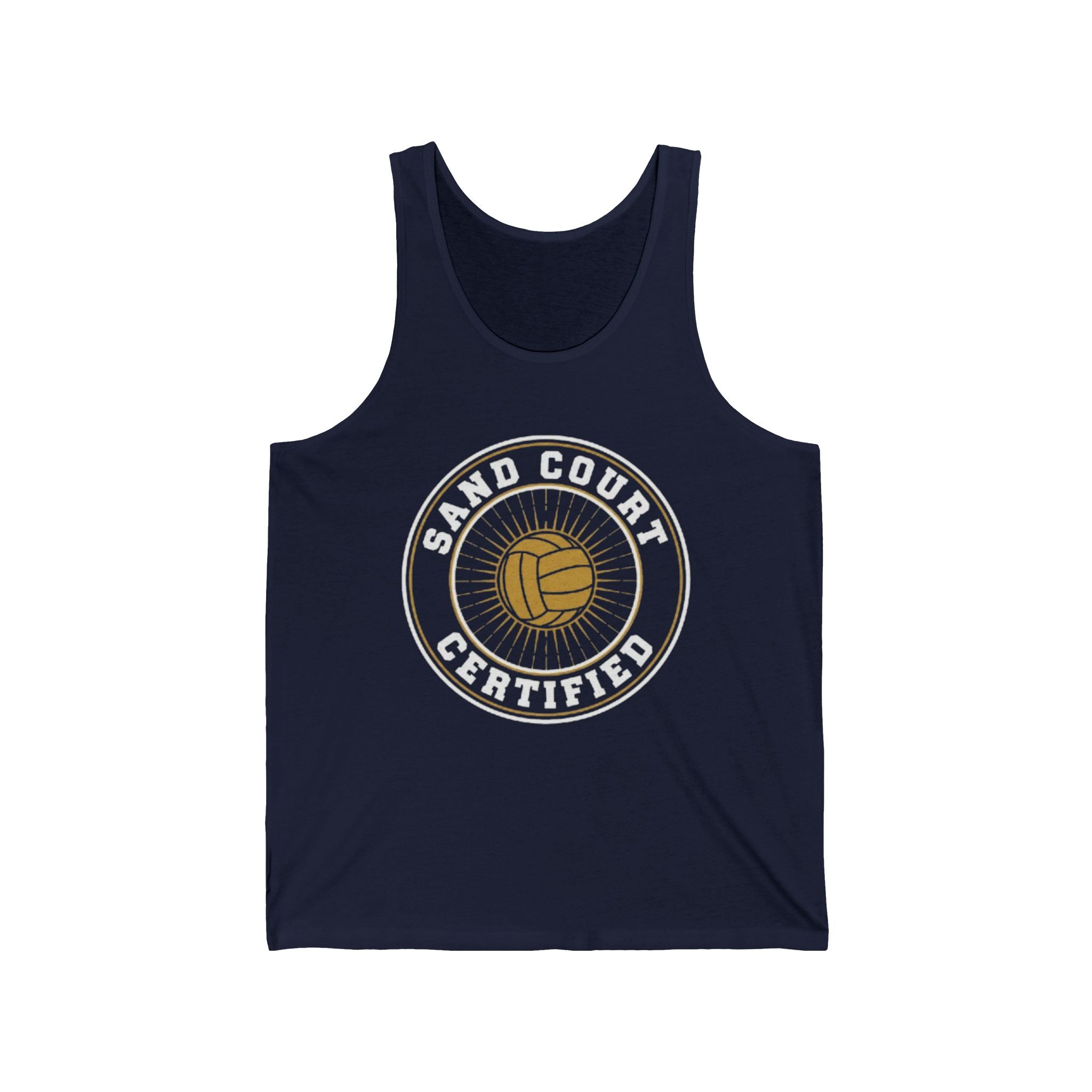 Sand Court Certified Volleyball Tank Top — Beach Volleyball Player Muscle Tee